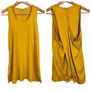 ATHLETA Women's S Earthen Ochre Essence Vital Tie Open Back Yoga Athleisure Tank